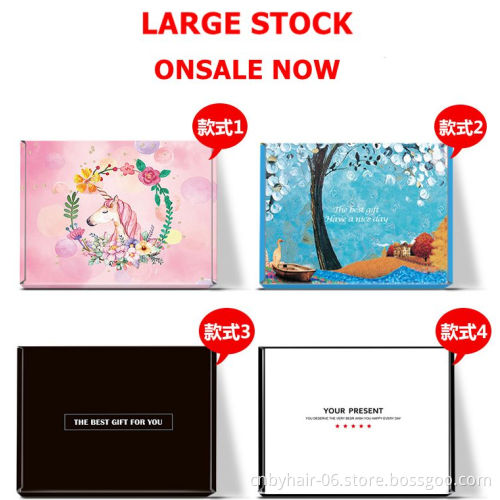 Private Label Wholesale Custom Logo Color Printing Premium Luxury Cardboard Paper Gift Wig Hair Extension Packaging Box